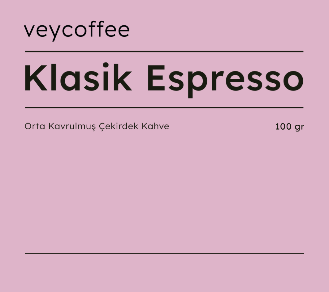Klasik Espresso Çekirdek Kahve - Orta Kavrulmuş