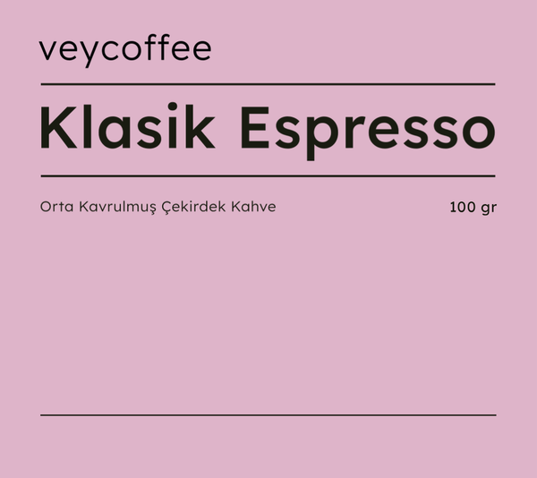 Klasik Espresso Çekirdek Kahve - Orta Kavrulmuş
