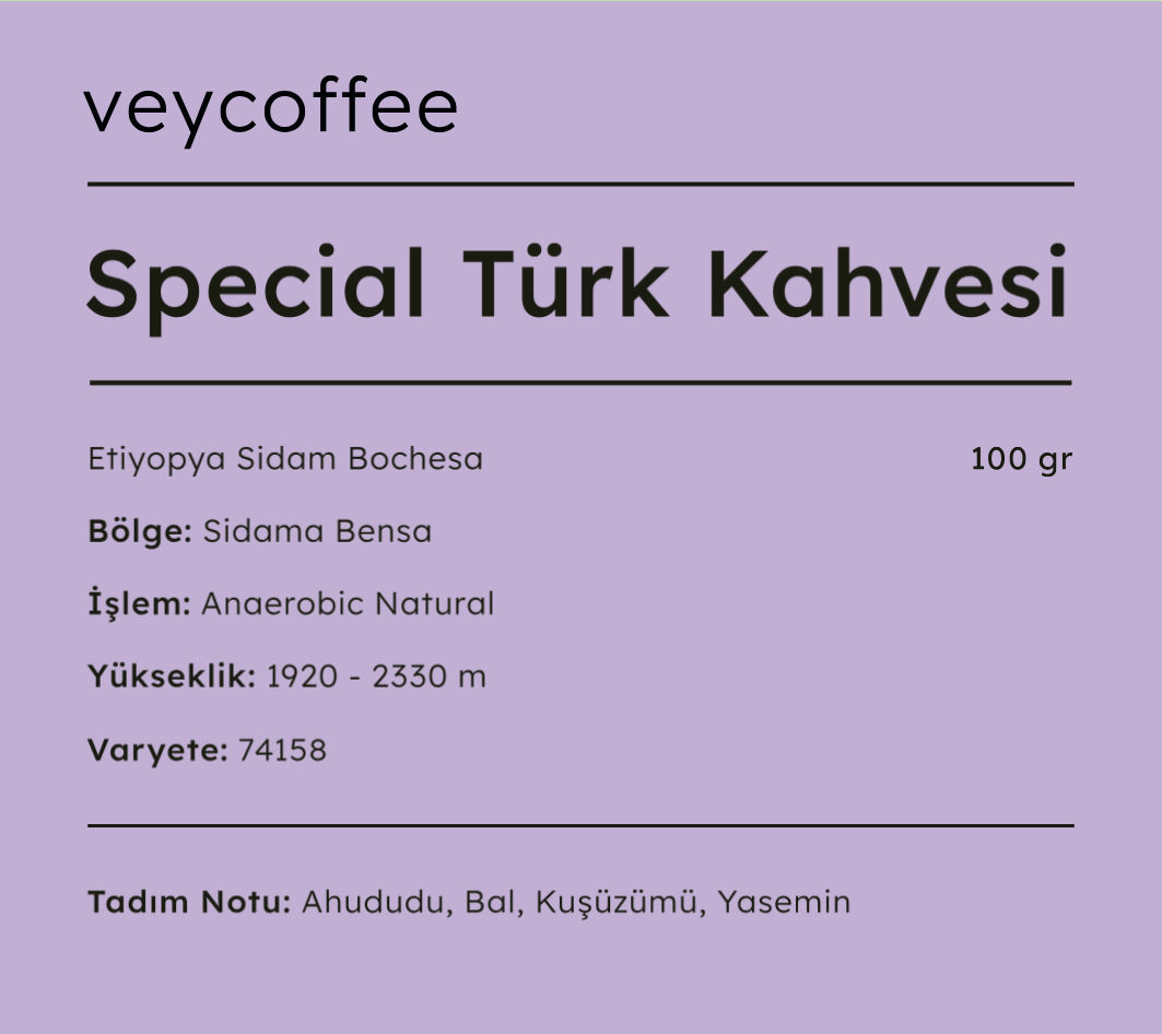 Etiyopya Sidama Bochesa Anaerobik Natural Kahve Çekirdeği