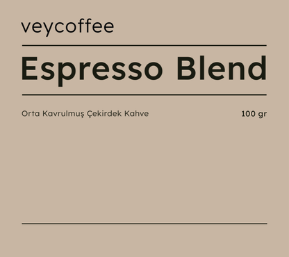 Vey Coffee Espresso Blend - Orta Kavrulmuş çekirdek Kahve